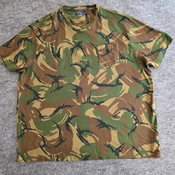Polo Ralph Lauren Other - Polo Ralph Lauren T Shirt Mens 3XB (Big) Green Brown Camouflage Pocket Casual